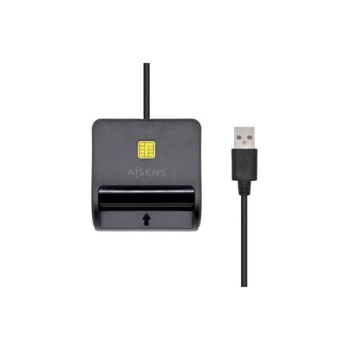 Aisens Lector de Tarjetas Inteligente DNI Combo Negro - Compatible con DNIe, USB 2.0, Cumple FIPS 201, TAA, ISO 7816 1 Aisens Lector de Tarjetas Inteligente DNI Combo Negro - Compatible con DNIe, USB 2.0, Cumple FIPS 201, TAA, ISO 7816 1