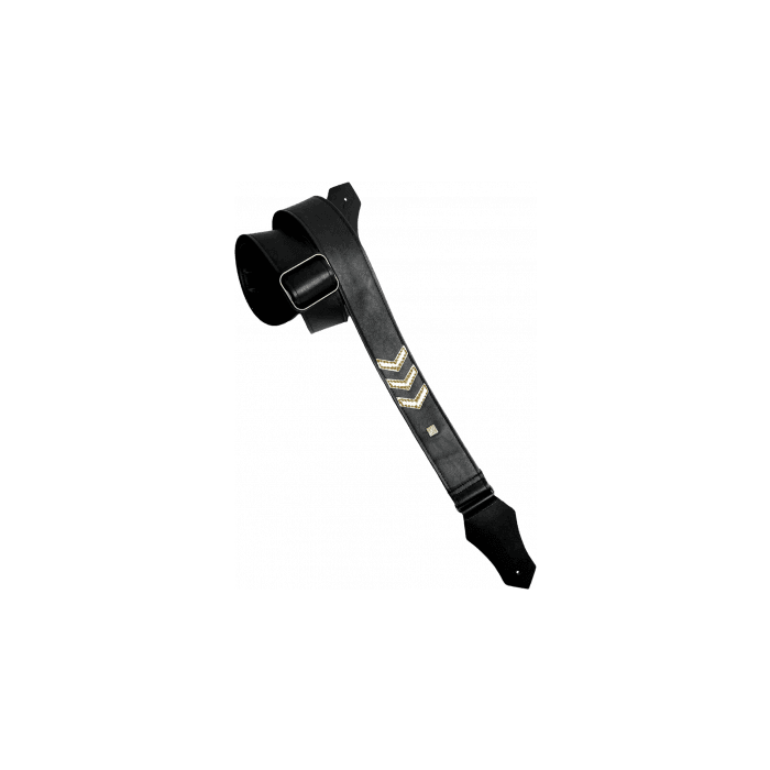 GETM Correa Guitarra/Bajo de Polipiel Acolchada Ajustable hasta 165cm Negra
