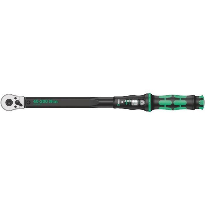 Wera C 3 Llave Dinamométrica Click-Torque Reversible 40-200Nm, Mango Ergonómico, Resistente Corrosión