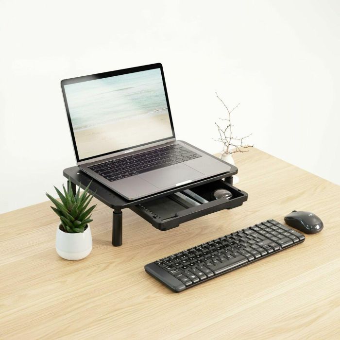 TooQ TQMR087 Soporte Elevador Multiusos para Monitor y Portátil con Cajón Negro Ergonómico Altura Ajustable hasta 20kg 12 TooQ TQMR087 Soporte Elevador Multiusos para Monitor y Portátil con Cajón Negro Ergonómico Altura Ajustable hasta 20kg 12
