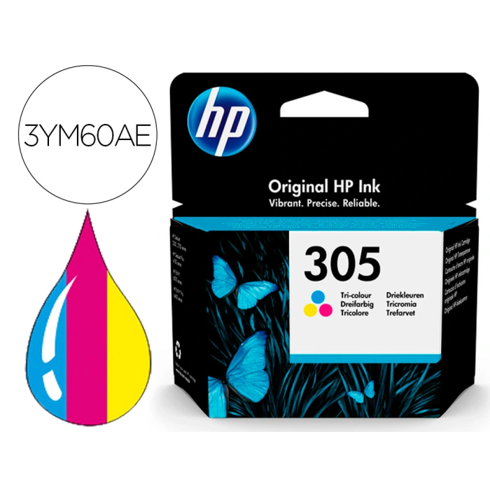 HP 3YM60AE Tinta Tricolor Original para Impresoras HP DeskJet y ENVY 0 HP 3YM60AE Tinta Tricolor Original para Impresoras HP DeskJet y ENVY 0