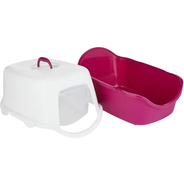 Trixie Caja de arena Vico Tapa 40 x 40 x 56 cm Baya y blanco 3