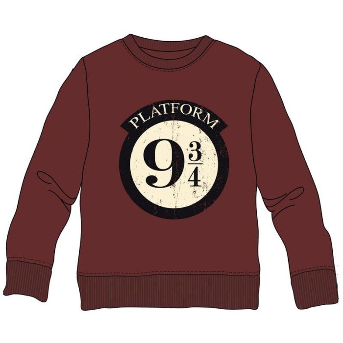 WARNER BROS. DISCOVERY Sudadera Platform 9 3/4 Harry Potter infantil 100% algodón 280gr. Talla 12