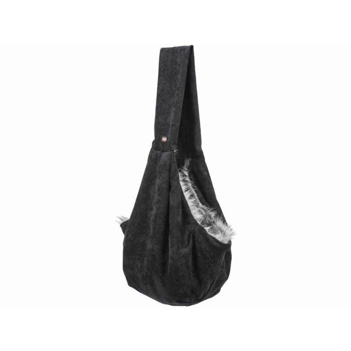 Bolso Bandolera para Mascotas Trixie Soft Negro Gris Poliéster Algodón 22 × 20 × 60 CM