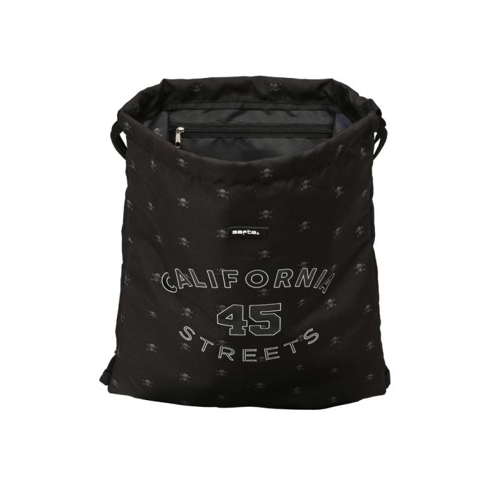 Bolsa Mochila con Cuerdas Safta California Negro 35 x 40 x 1 cm 2