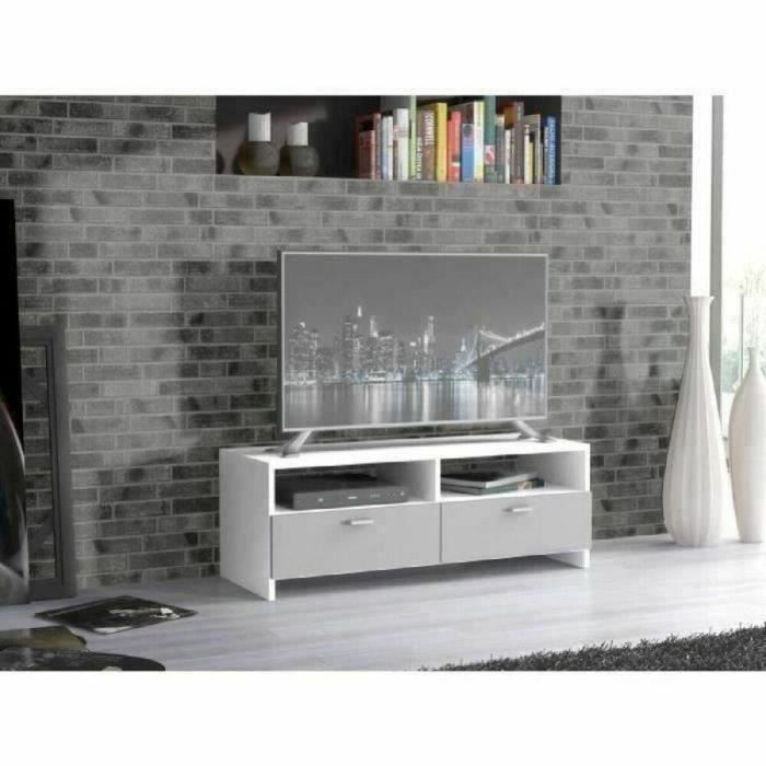 FINLANDEK Base para TV HELPPO contemporánea y gris mate - 95 cm de ancho 1