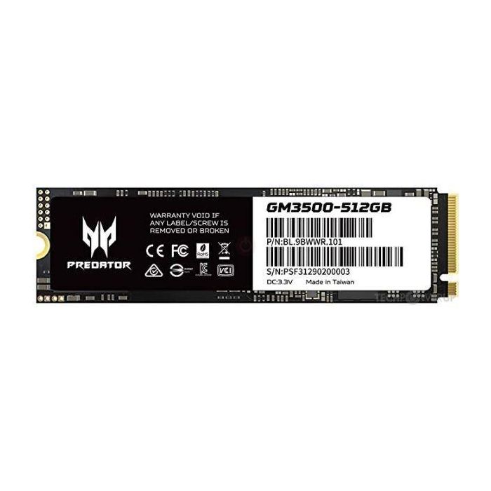 ACER Disco Duro Predator SSD GM3500 M.2 NVMe PCIe Gen 3*4 512GB