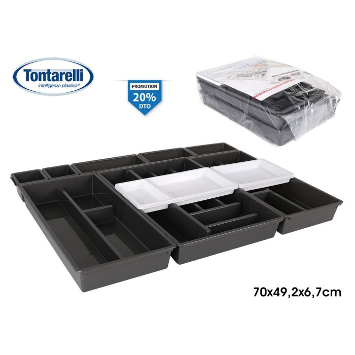 Set organizador de cubiertos 10 piezas 70x49 cm (4 Cajas) Set organizador de cubiertos 10 piezas 70x49 cm (4 Cajas)