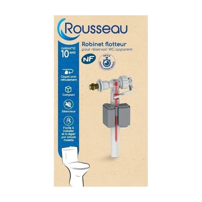 ROUSSEAU ROU3047404232009 Válvula de flotador lateral para cisterna WC vista - Con Certificación NF 1