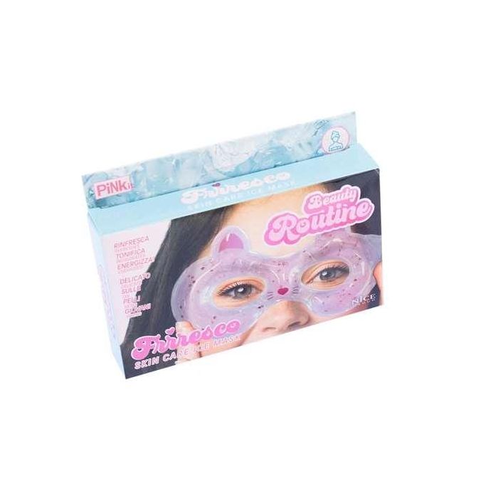 Nice Mascarilla de Ojos Refrescante Reutilizable con Gel, Forma de Gato - Enfría en Nevera, +3 Años