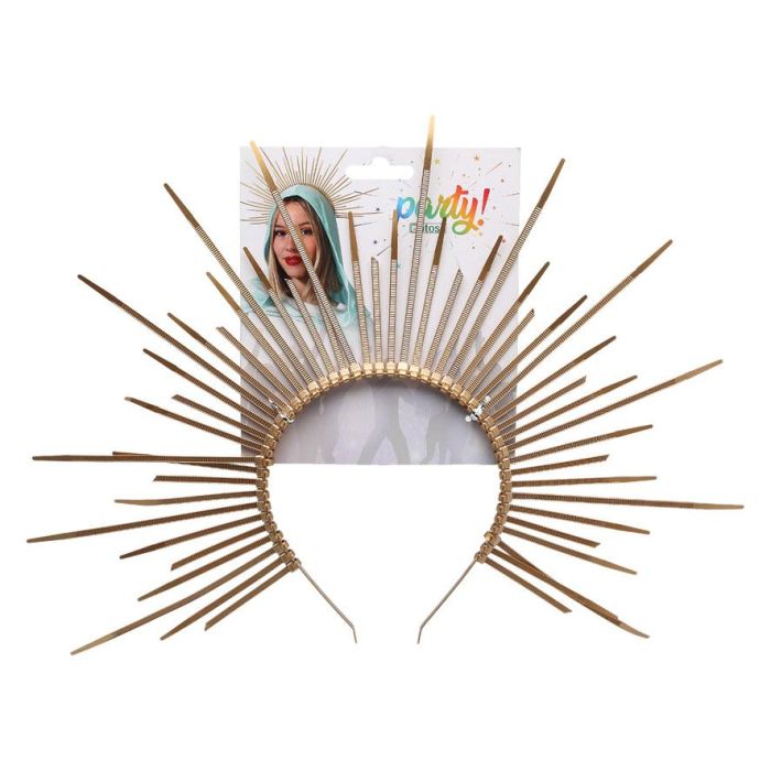 Diadema Dorado Carnaval Virgen Mujer Adulto 1