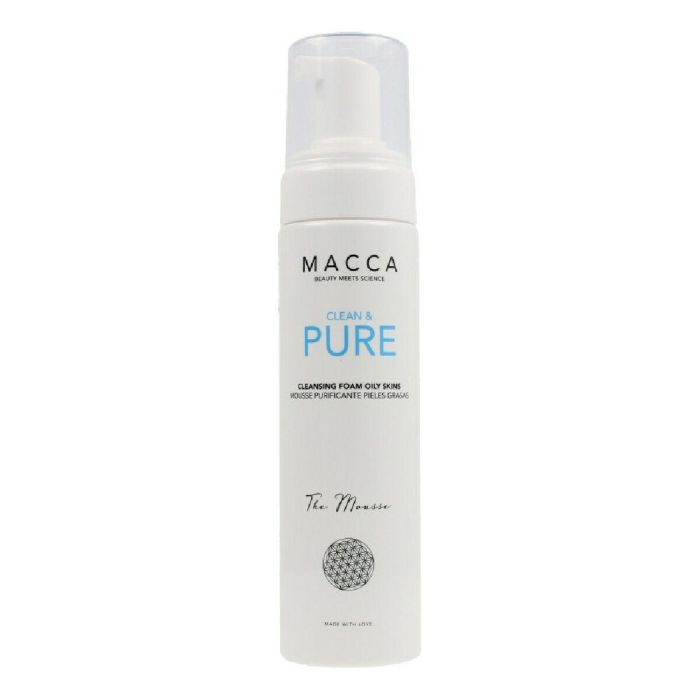 Macca CLEAN & PURE Espuma Limpiadora Facial Pieles Grasas con Ácido Mandélico y Salicílico, Control de Sebo y Poros, 200 ml