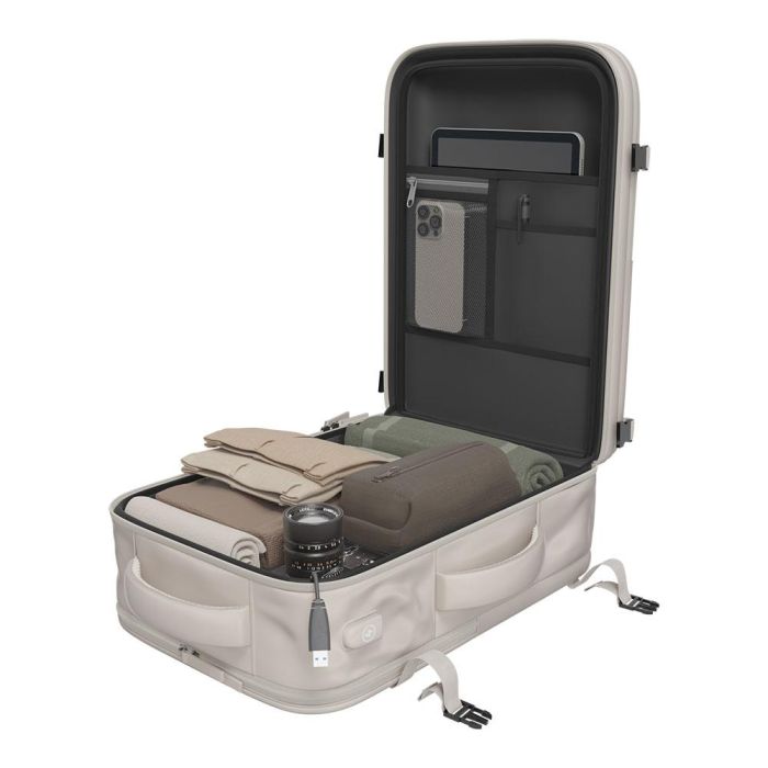 Numada Mochila Explorer Backpack B40 Beige 20L, 40x25x20cm, 13 Compartimentos, Puerto USB, Impermeable 3