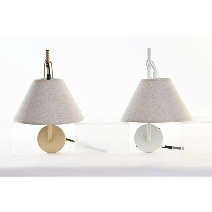 Lampara Aplique Moderno DKD Home Decor Dorado Blanco 32 x 37 x 22 cm (2 Unidades) 2 Lampara Aplique Moderno DKD Home Decor Dorado Blanco 32 x 37 x 22 cm (2 Unidades) 2