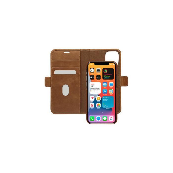 dbramante1928 Lynge Funda Cartera 2-en-1 para iPhone 12/12 Pro 6.1" - Piel Plena Flor Marrón Tan 9