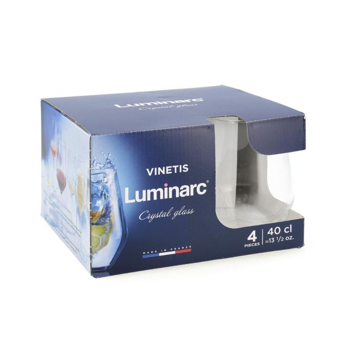 Caja 4 Vasos Altos Cristalín Vinetis Luminarc 40 cL 4