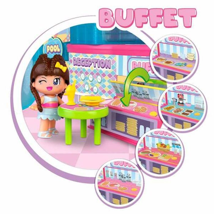 Pinypon Hotel 5 Estrellas de Lujo con Piscina Infinita, Múltiples Estancias, Incluye 2 Figuras y Accesorios para Niños +4 Años 8 Pinypon Hotel 5 Estrellas de Lujo con Piscina Infinita, Múltiples Estancias, Incluye 2 Figuras y Accesorios para Niños +4 Años 8