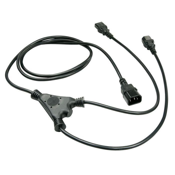 Lindy Cable Divisor IEC 2m IEC C14 a 2 x IEC C13 para Alimentación de PC, Impresoras, Monitores, Audio y Amplificadores 1