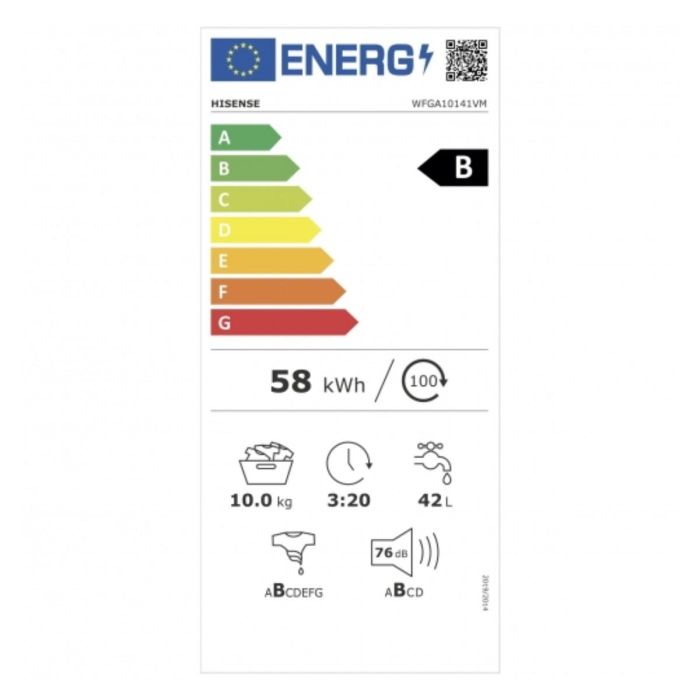 Lavadora Hisense WFGA10141VM 1400 rpm Blanco 10 kg 1