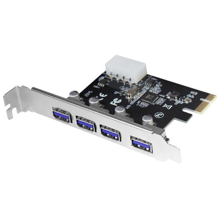 LogiLink PC0057A Tarjeta PCI Express 4 Puertos USB 3.0 (3.1 Gen 1) Interna para PC, 5 Gbit/s con VIA VL805