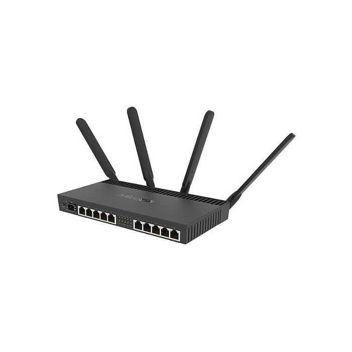 MikroTik RB4011iGS+5HacQ2HnD-IN Router Wi-Fi 5 (802.11ac) Doble Banda (2.4 GHz / 5 GHz) Ethernet Negro sobremesa