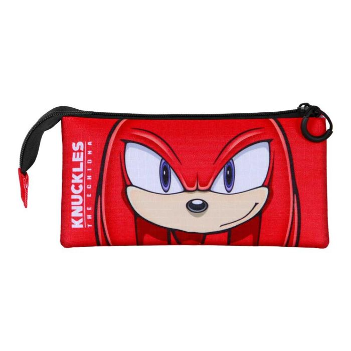 Estuche Portatodo Triple Sight Sonic The Hedgehog - SEGA Knuckles Rojo 2