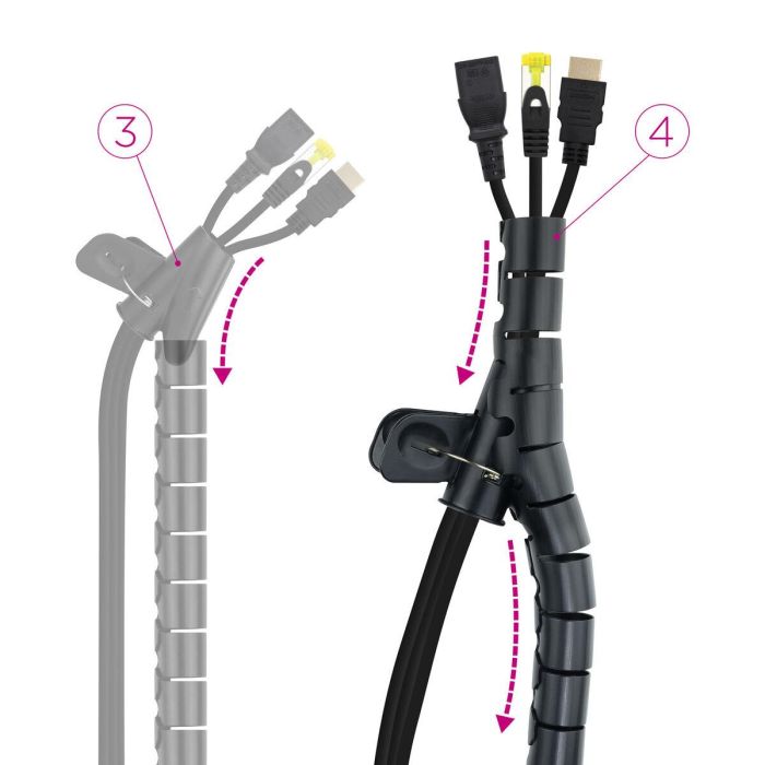 Organizador de Cables NANOCABLE 10.36.0002-BK (1 unidad) 2 Organizador de Cables NANOCABLE 10.36.0002-BK (1 unidad) 2