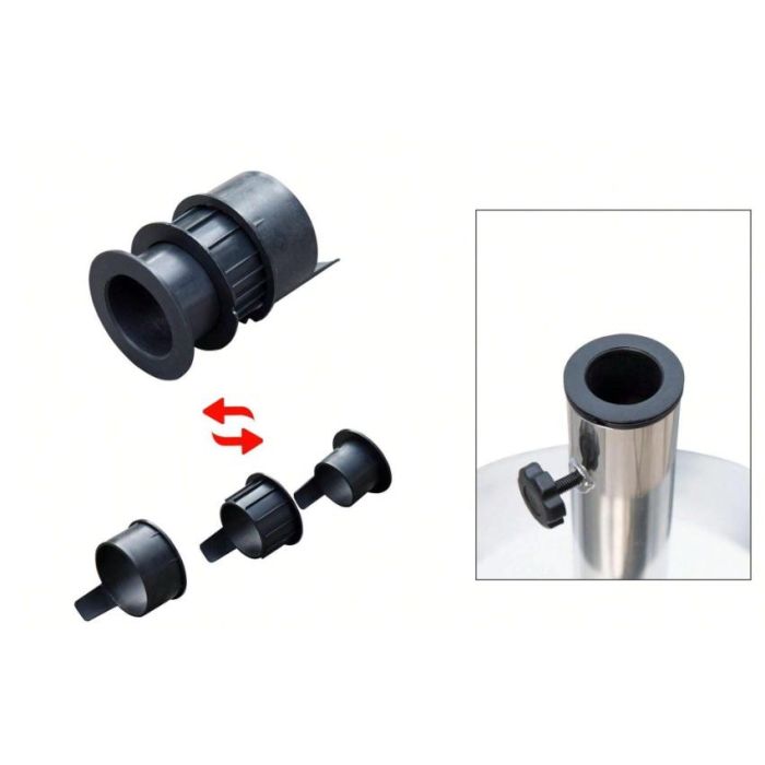 DKD Home Decor Base para Parasol de Terraza y Jardín, Acero y Cemento Plateado, 48x38x48 cm, Ajustable para Diámetros 35/38/48 cm, Capacidad 25 kg