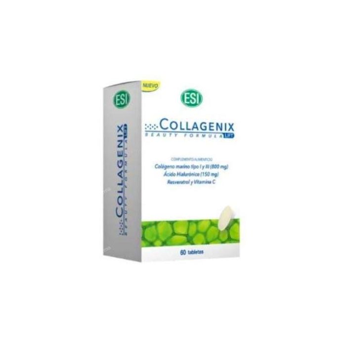 TREPATDIET-ESI Collagenix Lift 60Comp. Colágeno Marino, Ácido Hialurónico y Resveratrol para Elasticidad y Firmeza de la Piel