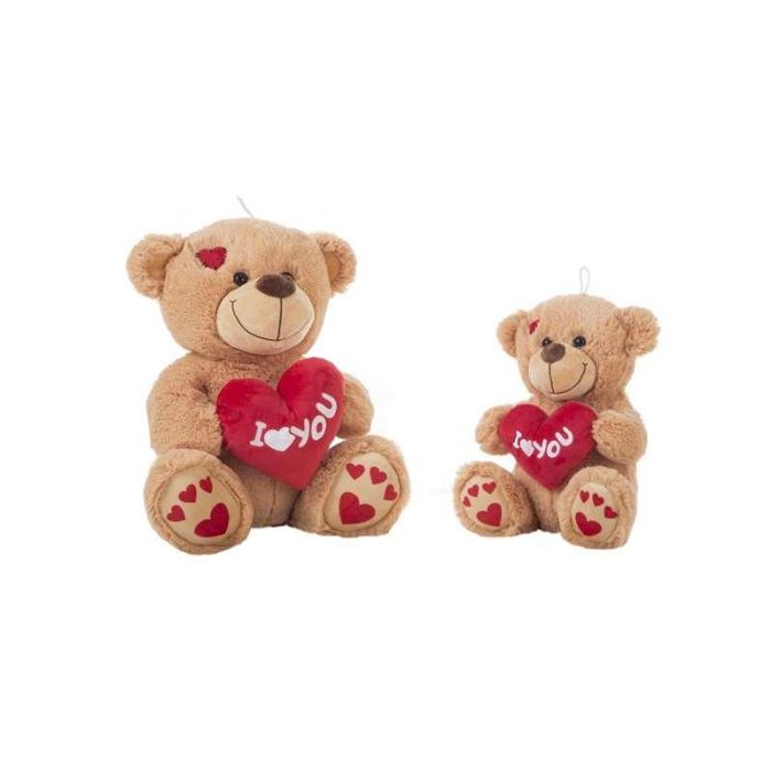 Peluche oso c/corazón love huellas 35cm. 1 Peluche oso c/corazón love huellas 35cm. 1
