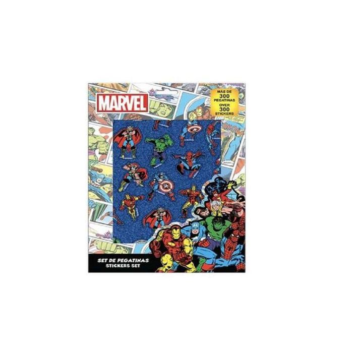 Cerdá Pack de Pegatinas Oficiales Marvel para Niños +3 Años - Medidas 18x25x0.1 cm - Diseño Predominante Azul 1