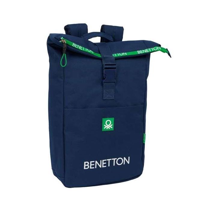 Mochila para Portátil Benetton Green Azul marino 28 x 42 x 13 cm