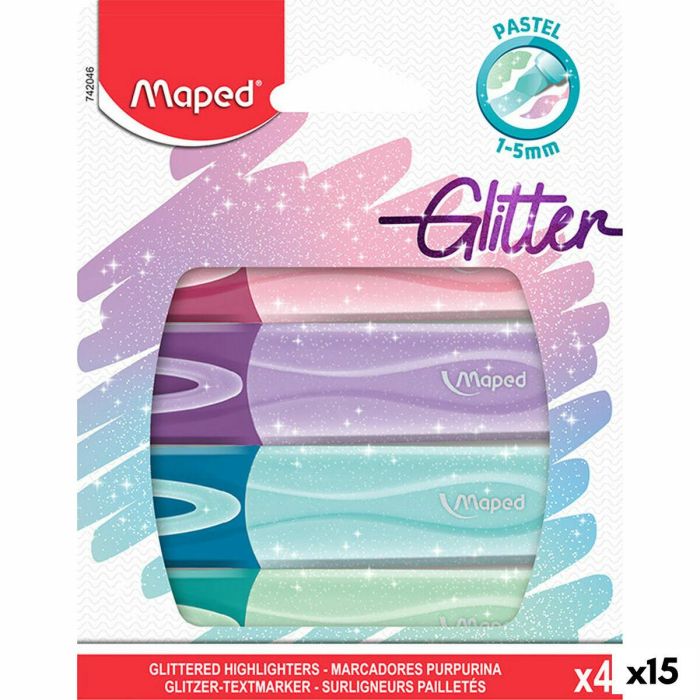 Set de Marcadores Fluorescentes Maped 4 Piezas Multicolor (15 Unidades) 0 Set de Marcadores Fluorescentes Maped 4 Piezas Multicolor (15 Unidades) 0