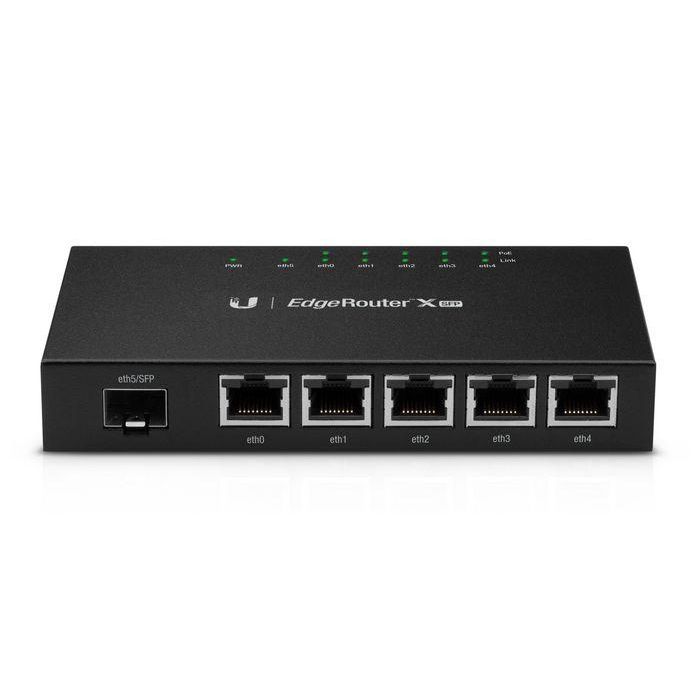 Ubiquiti EdgeRouterX SFP Router Gigabit PoE Avanzado con 5 Puertos RJ45 y 1 Puerto SFP Óptico para Redes