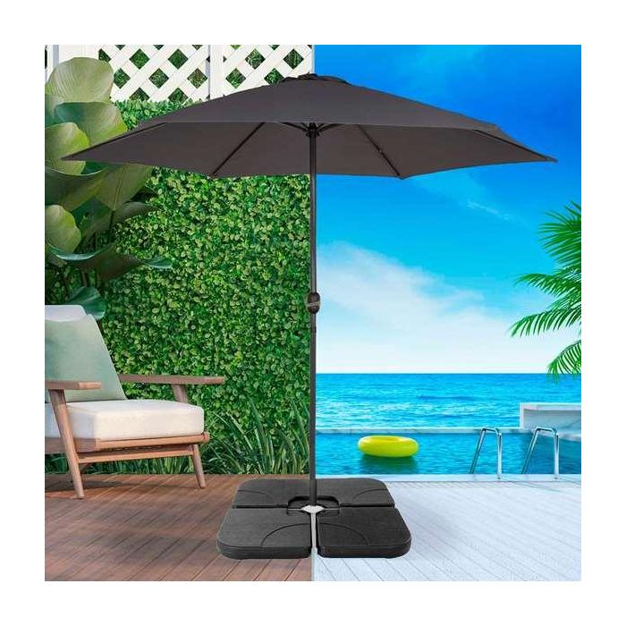 Soporte parasol 4 piezas de plástico 60/80 kg 50x50x7.5cm 3 Soporte parasol 4 piezas de plástico 60/80 kg 50x50x7.5cm 3