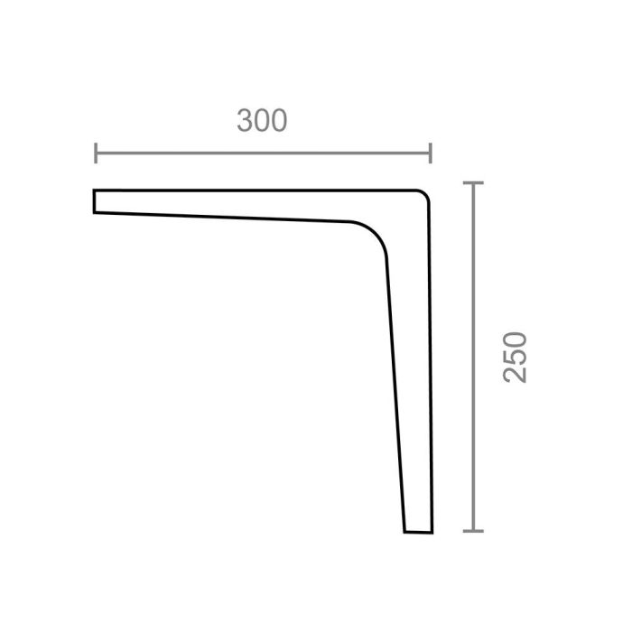 Escuadra plus plm02 gris 300 x 250 mm 1 Escuadra plus plm02 gris 300 x 250 mm 1