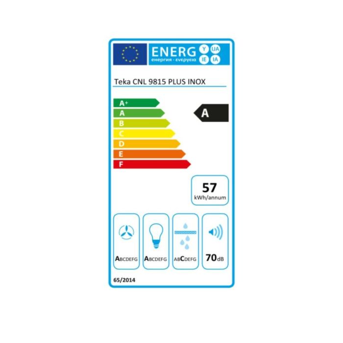 Campana Convencional Teka CNL9815 PLUS 90 cm 730 m3/h 65 dB 277W Gris Plateado Acero A 1 Campana Convencional Teka CNL9815 PLUS 90 cm 730 m3/h 65 dB 277W Gris Plateado Acero A 1