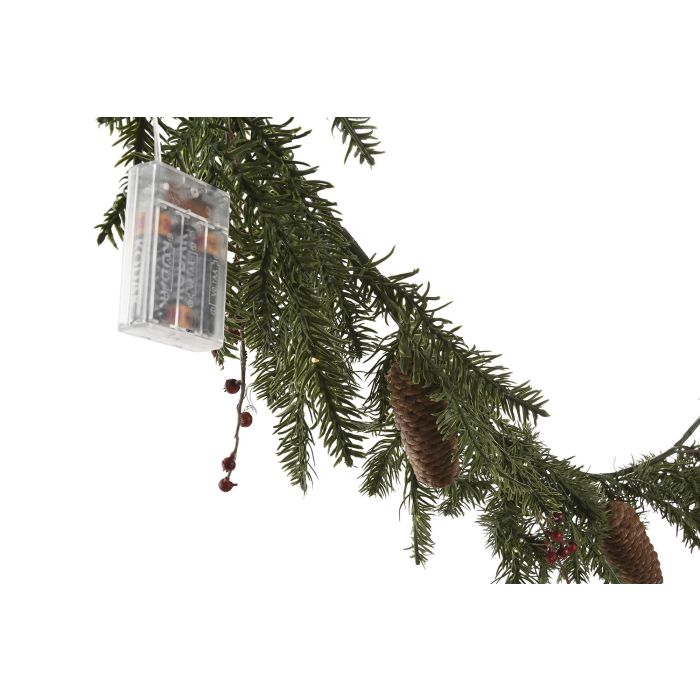 Guirnalda Navidad Alpina DKD Home Decor Verde Marron 7 x 200 x 20 cm (2 Unidades) 3