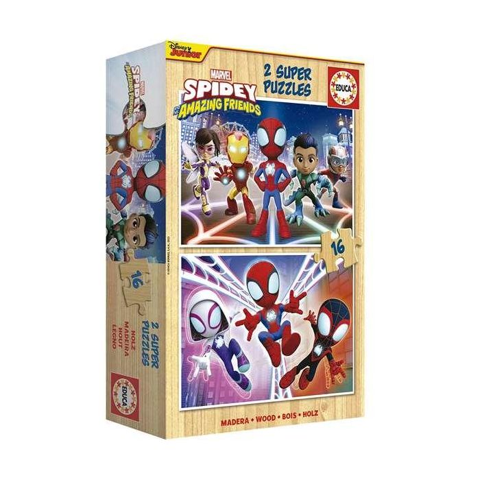 Puzzle 2x16 piezas spidey & his amazing friends 5 Puzzle 2x16 piezas spidey & his amazing friends 5