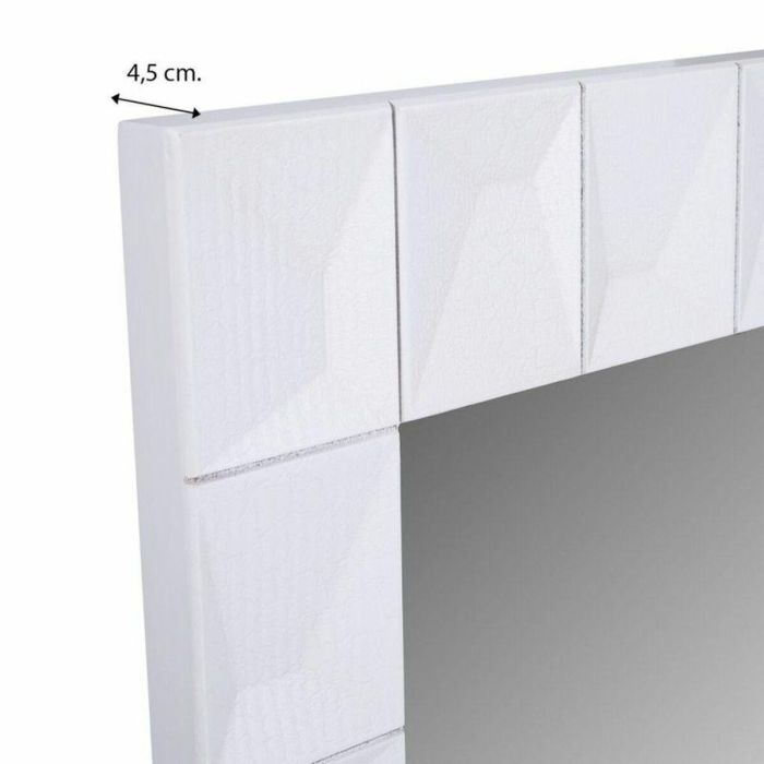 Espejo de pared Alexandra House Living Blanco 4 x 119 x 84 cm Rectangular 4