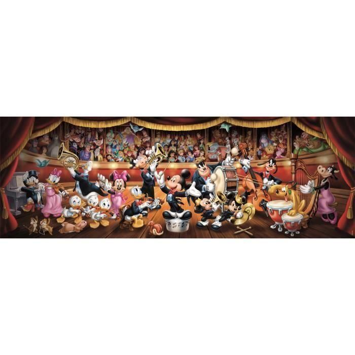 CLEMENTONI - Panorama compacto de 1000 piezas - Orquesta Disney 1 CLEMENTONI - Panorama compacto de 1000 piezas - Orquesta Disney 1