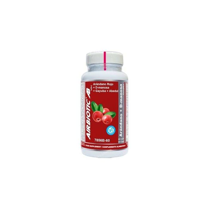 AIRBIOTIC Arándano + D-Manosa Complex 60 Cápsulas para Vías Urinarias con Vitamina C y Zinc