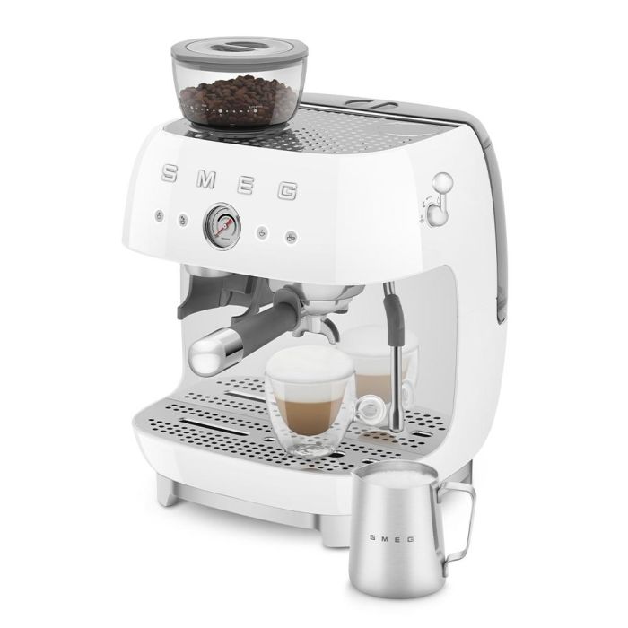 Smeg EGF03WHEU Máquina de Café Espresso 50's Style con Molinillo Integrado Blanca 1