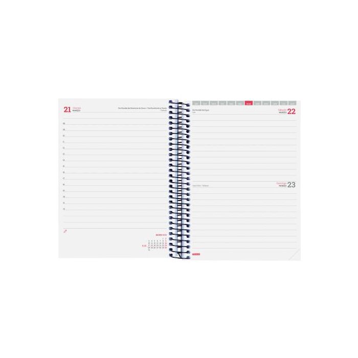 Agenda Finocam Azul Cobalto 15,5 x 21,2 cm 2024-2025 2