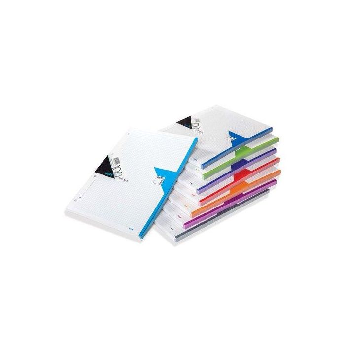 Recambio Pacsa Encolado A4 100H 90G 4 Taladros Cuadric.5X5 Turquesa