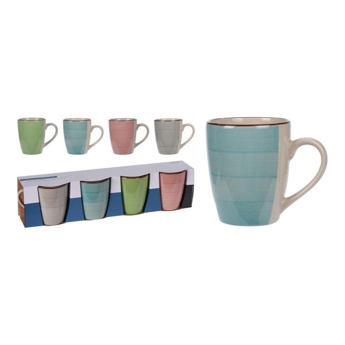 Set de 4 tazas de colores diferentes. colores / modelos surtidos