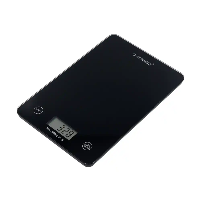 Q-connect KF19057 Báscula Digital de Precisión con Pantalla LCD | Capacidad 5 kg | Precisión 1 gr | 200x135x16mm 1
