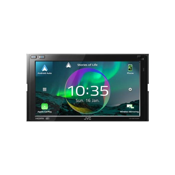 JVC KW-M875DBW - Autorradio 2 DIN con Pantalla Táctil 6.8", WiFi, Bluetooth, Apple CarPlay, Android Auto y 180W de Potencia 1