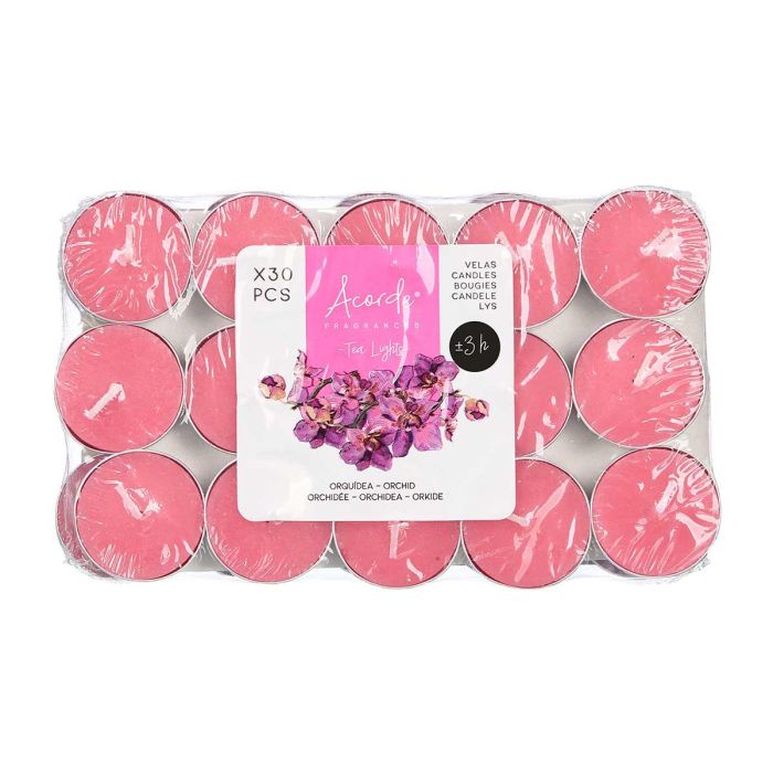 Set 30 Tea Light Orquidea 3H Acorde 19x2x11cm (24 Unidades) 1 Set 30 Tea Light Orquidea 3H Acorde 19x2x11cm (24 Unidades) 1