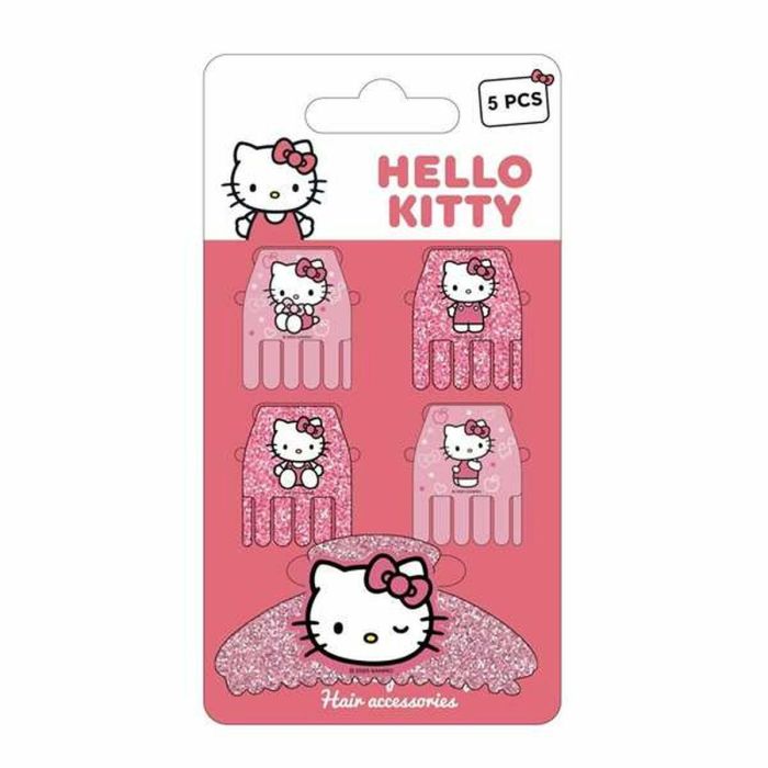 Cerdá Accesorios pelo Hello Kitty clips 5 piezas PINK para niña, edad recomendada 3+ años 2 Cerdá Accesorios pelo Hello Kitty clips 5 piezas PINK para niña, edad recomendada 3+ años 2